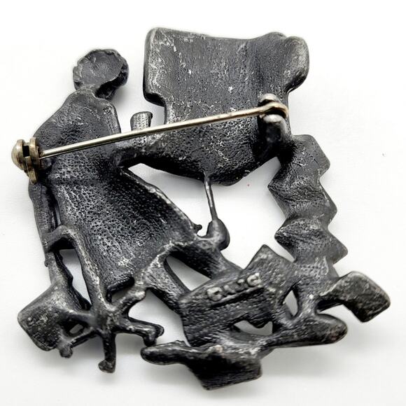 AJC TGIF Funny Work Secretary Assistant Office Pewter Pin Brooch - Picture 2 of 6